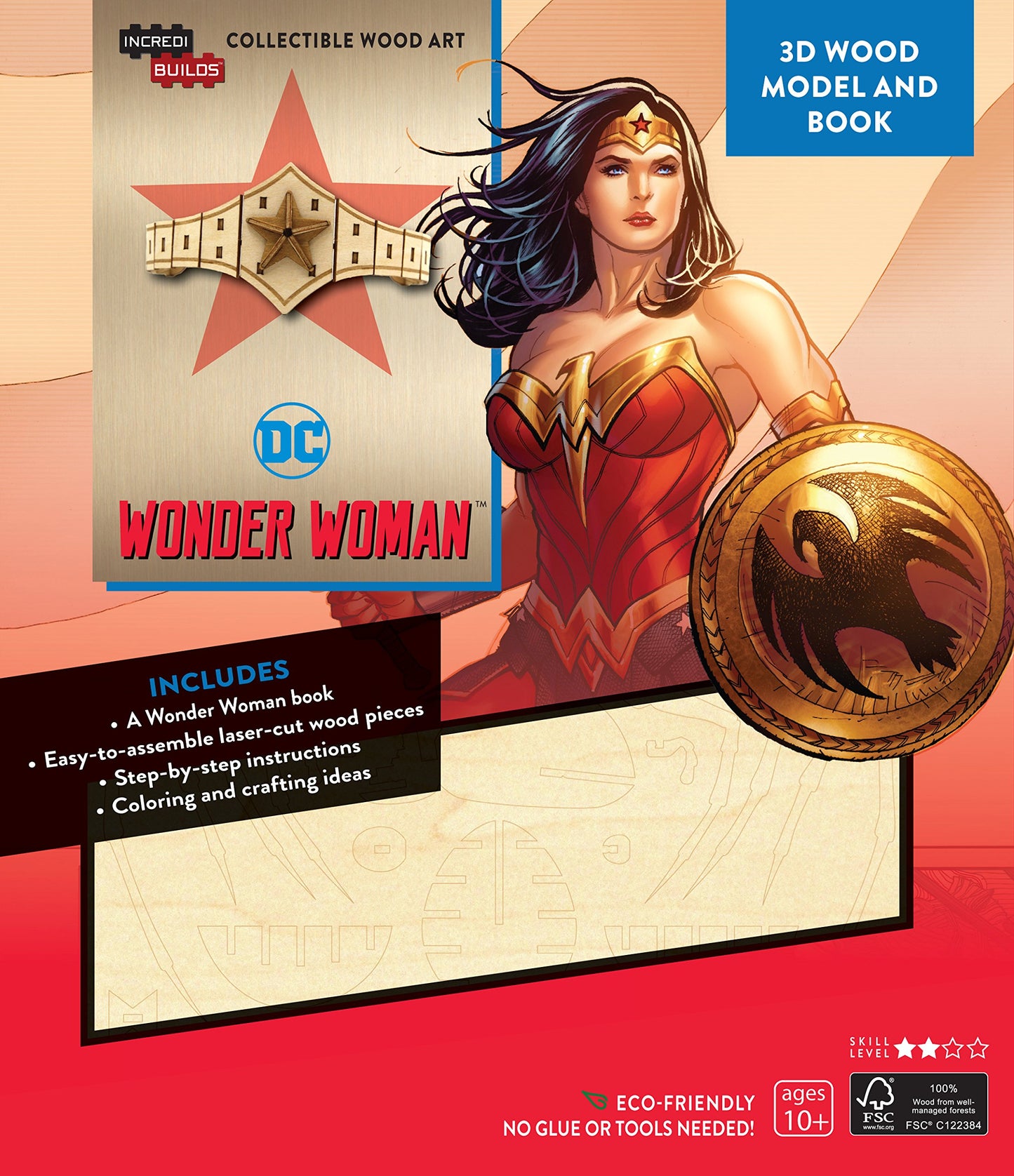 Incredibuilds Wonder Woman – 3D Wood Model and Book