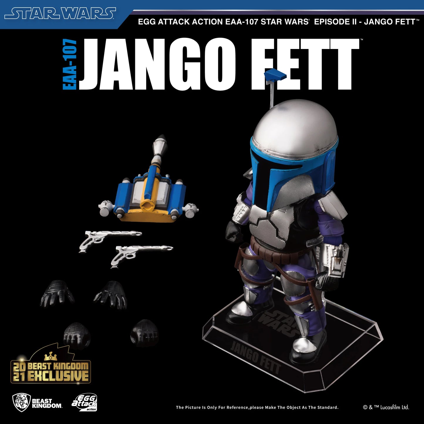 Beast Kingdom Egg Attack Action Star Wars Episode 2 Jango Fett SUMMER EXCLUSIVE 2021