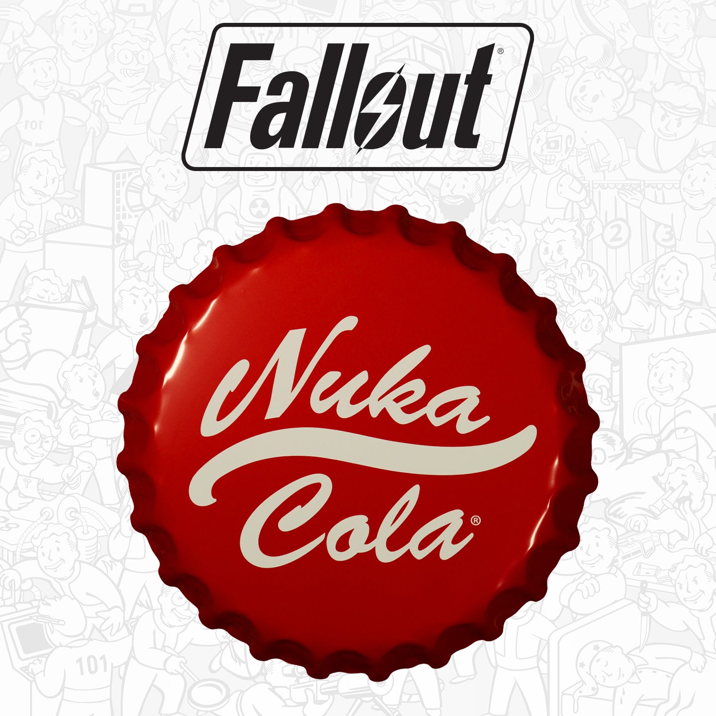 Fallout Nuka Cola Bottle Cap Tin Sign