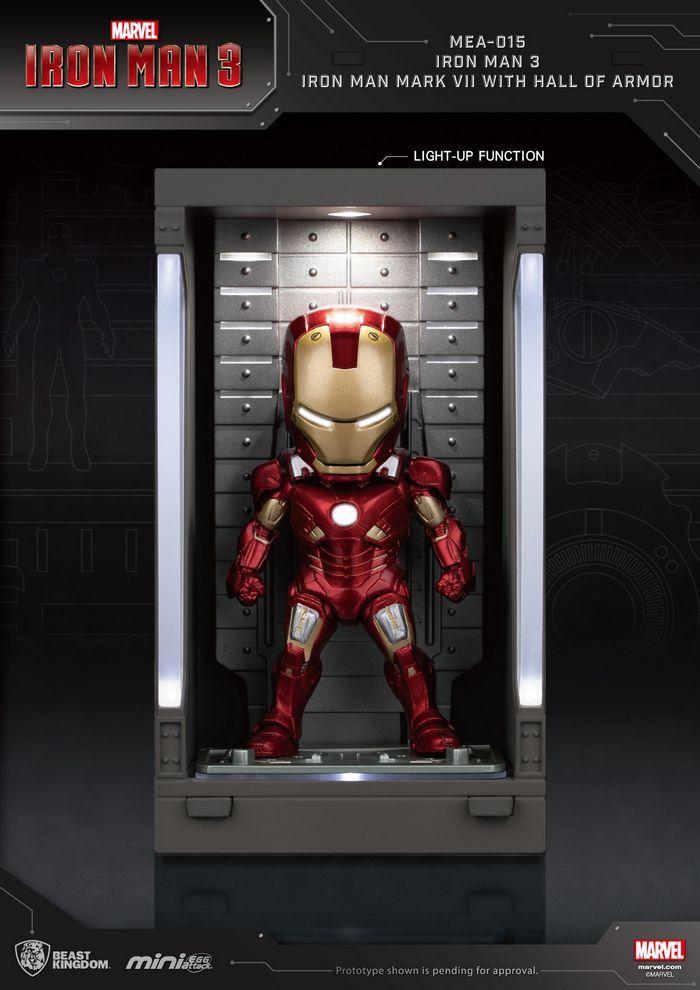 Beast Kingdom Mini Egg Attack Iron Man 3 Iron Man Mark VII with Hall of Armor