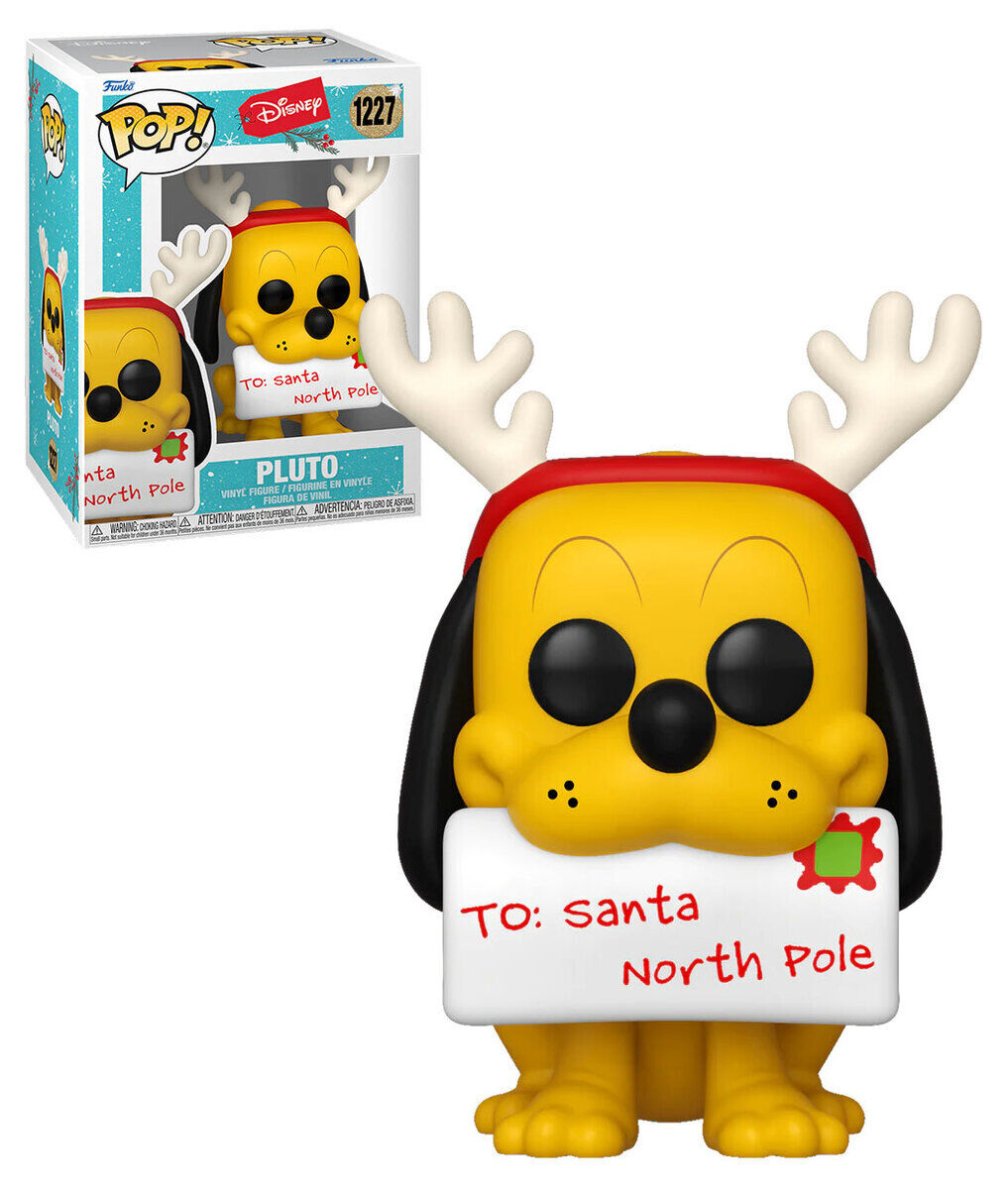 Pop! Disney Holiday Pluto With Letter Vinyl Figure
