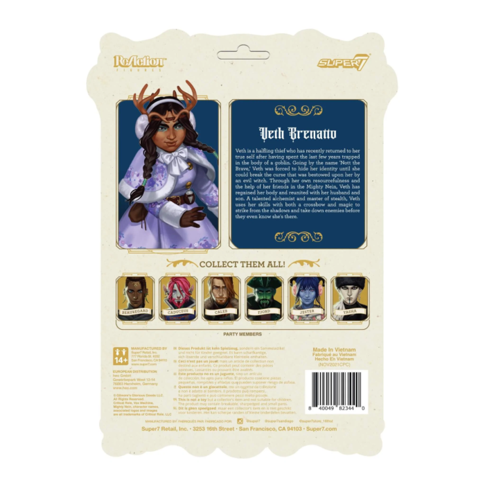Critical Role - Veth Brenatto ReAction 3.75” Action Figure