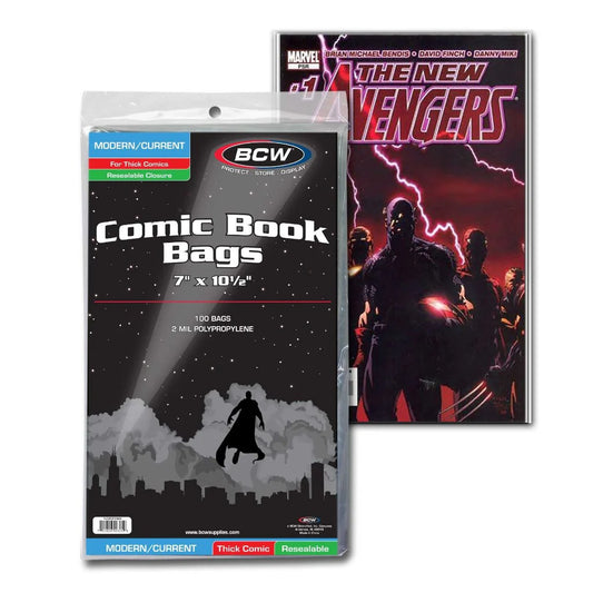 BCW Comic Book Bags Modern/Current Resealable