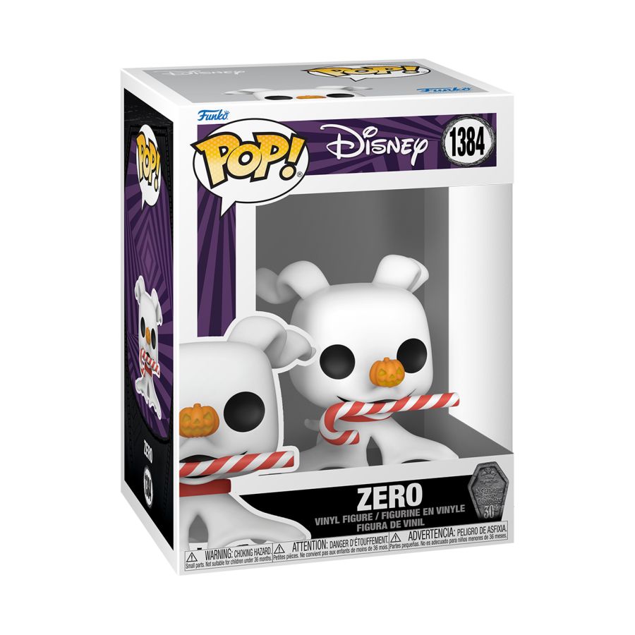 Pop! Disney 30th  Zero With Candycane Vinyl Figurine