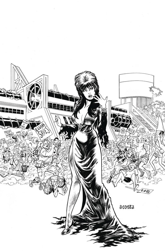 Elvira: Wrath Of Con Acosta (Line Art Virgin Cover Variant)