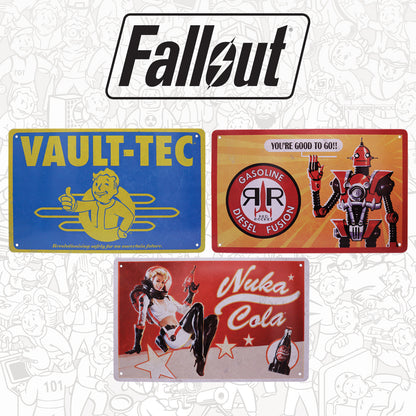 Fallout Tin Sign Set Of 3
