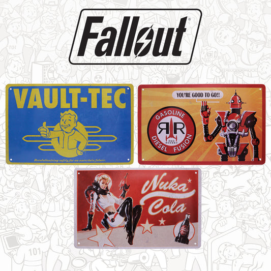 Fallout Tin Sign Set Of 3