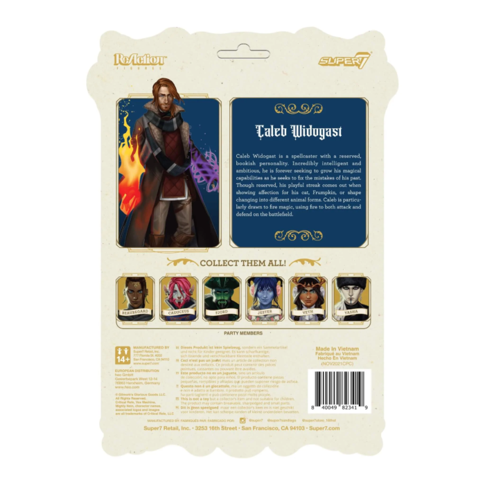 Critical Role - Caleb Widogast ReAction 3.75” Action Figure